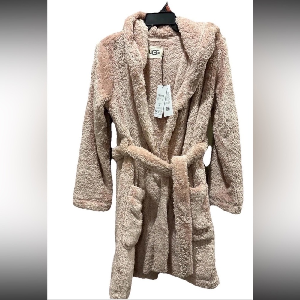 UGG Aarti / Dusty Rose / Hooded Robe Fluffy Cozy Warm Women Sz XSmall Sold Out